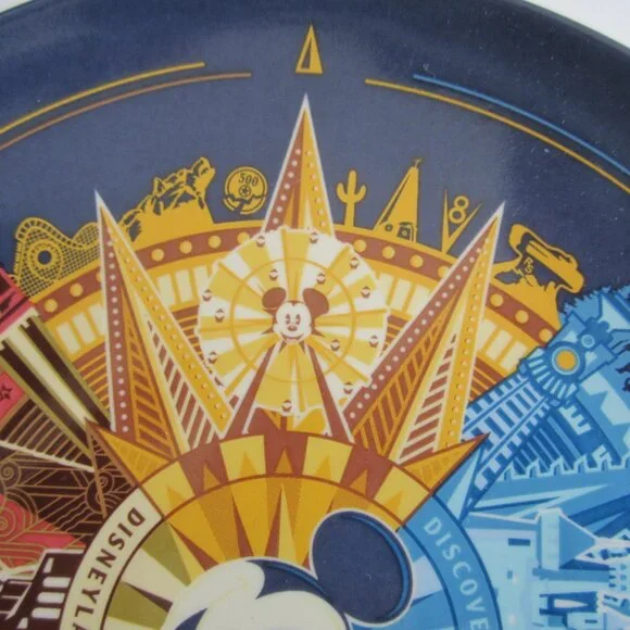 Disney Disneyland Resort Mickey Mouse Compass Discover the Magic Plates - Picture 6 of 6